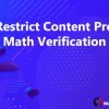 Restrict Content Pro Math Verification