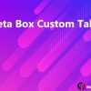 Meta Box Custom Table